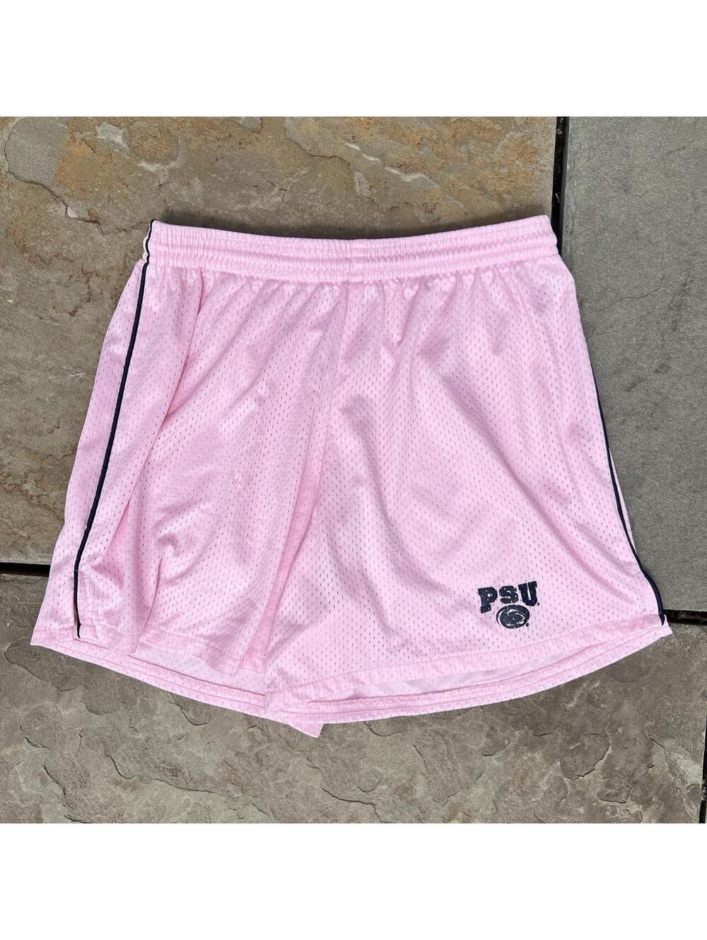 Neo Vintage 90s Penn State Pink Mesh Shorts Made in USA